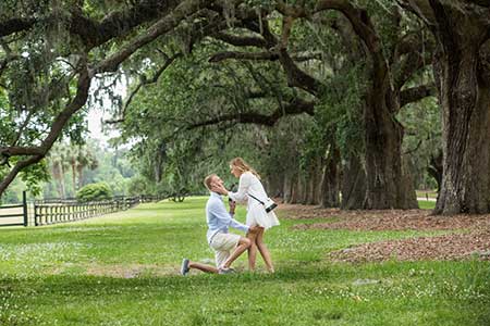 Boone Hall Plantation Marriage Proposal Charleston