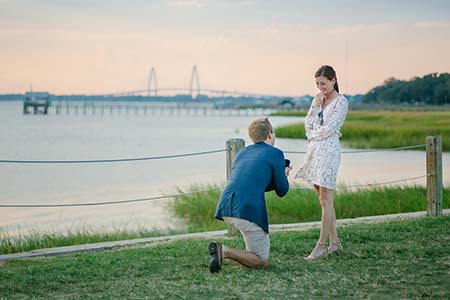 Pitt St Bridge Marriage Proposal Charleston Wedding