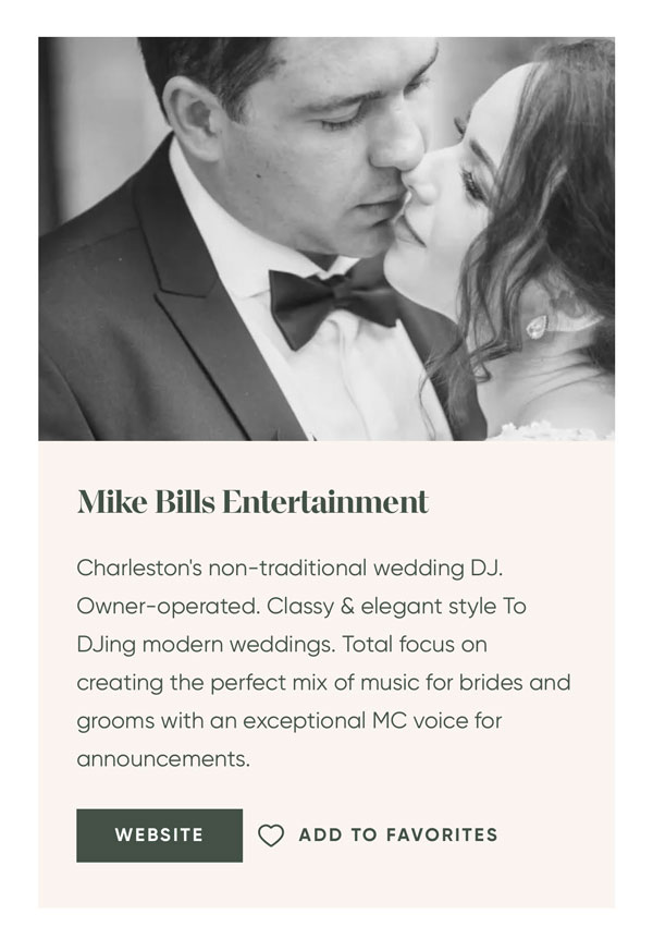Charleston Wedding Guide Screenshot