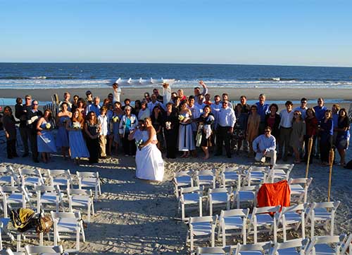 Folly Beach Private Wedding Ceremony On Beach
